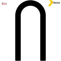 Ανοξείδωτος (inox) οδηγός τύπου U 0.8mm μήκος 6m Alumil 6600045001 για τις νέες σειρές S350,S560,M14400,M14600,M630 